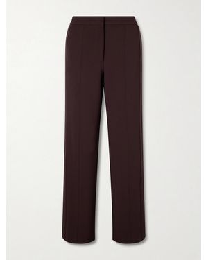 Another Tomorrow Stretch-Jersey Straight-Leg Track Pants - Violet