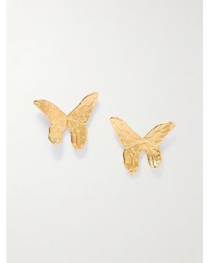 Oscar de la Renta Butterfly Goldfarbene Ohrringe - Natur