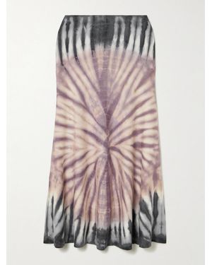Gabriela Hearst Tie-Dyed Cashmere Midi Skirt - Multicolour