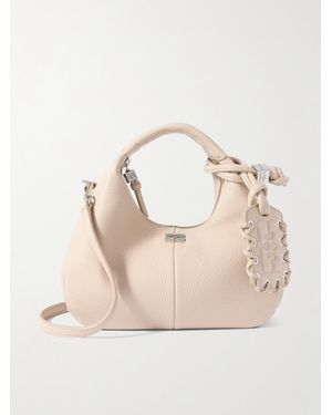 Ganni Mini Embellished Shoulder Bag - Natural