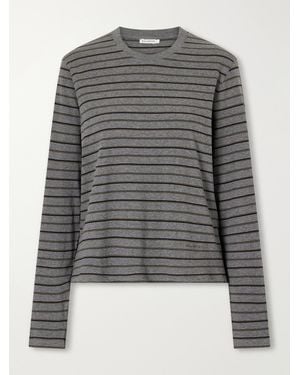 Kallmeyer Wynn Striped Cotton-Jersey T-Shirt - Grey
