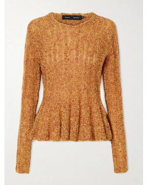 Proenza Schouler Joelle Cable-Knit Mohair-Blend Jumper - Brown