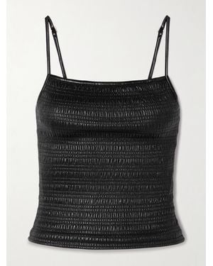 Nanushka Arenda Shirred Okobor Tank - Black