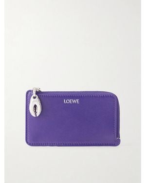 Loewe Claw Coin Leather Cardholder - Purple