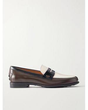 Tod's Logo-Embossed Leather Loafers - Black