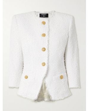 Balmain Tweed Blazer - White
