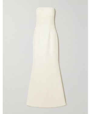 Safiyaa Strapless Crepe Gown - White