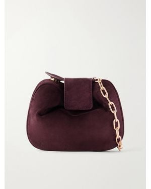 Gabriela Hearst Soft Demi Suede Clutch - Purple