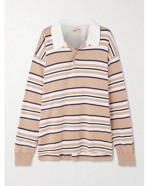 Sanderlak Striped Cotton-Jersey Polo Shirt - Natural