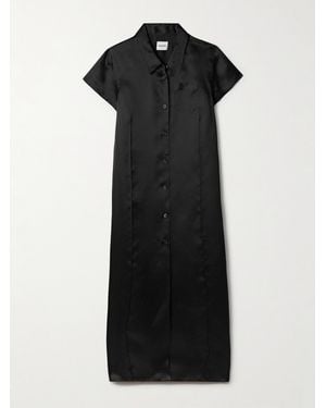 KHAITE Cream Linen Blend Iffy Shirt Dress in Natural | Lyst UK