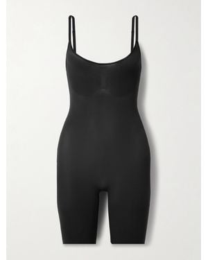 Skims Everyday Sculpt Mid Thigh Bodysuit - Black
