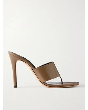 Jude Snug Leather Thong Sandals - Brown