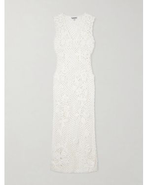 ganni multicolor crochet dress Ganni dress in crochet cotton - Yellow | K1808