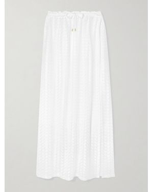 Melissa Odabash Mendi Open-Knit Maxi Skirt - White