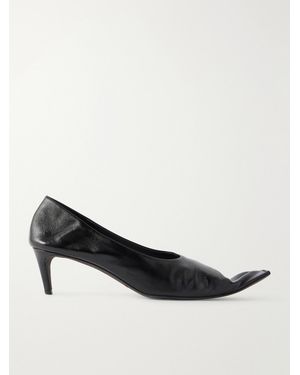 KHAITE Marlene Leather Court Shoes - Black
