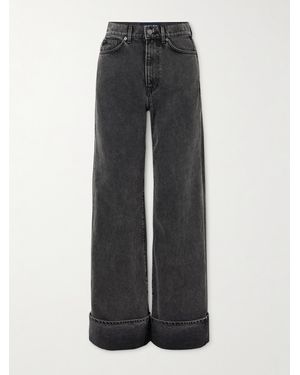 Veronica Beard Taylor Hoch Sitzende Jeans Mit Weitem Bein - Grau