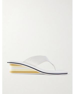 Chloé Swimming Cool Patent-Leather Sandals - White