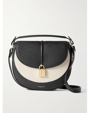DeMellier London The Siena Saddle Schultertasche Aus Leder Und Canvas - Schwarz
