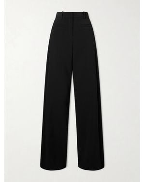 Courreges Heritage Crepe Wide-Leg Pants - Black