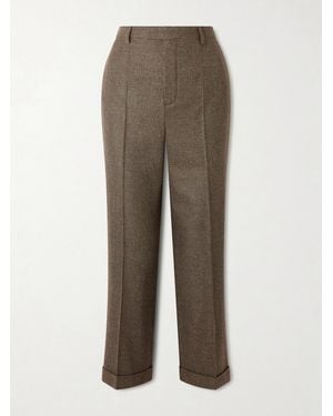 Loro Piana Louis Cropped Wool And Cashmere-Blend Straight-Leg Pants - Natural
