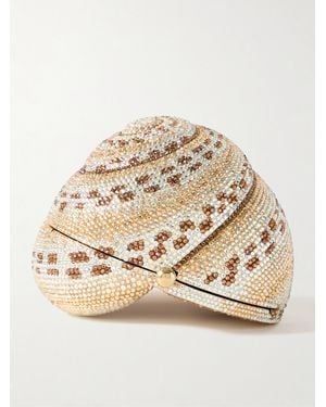 Judith Leiber Calico Shell Crystal-Embellished-Tone Clutch - Natural