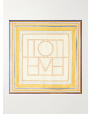 TOTEME Printed Silk-Twill Scarf - Metallic