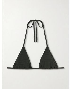 TOTEME Monogram Bikini Top - Black