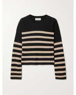 La Ligne Mini Toujours Striped Cashmere Sweater - Black