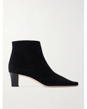Manolo Blahnik Jaima 50 Suede Ankle Boots - Black