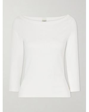 Flore Flore Steffi Ribbed Organic Cotton-Jersey T-Shirt - White