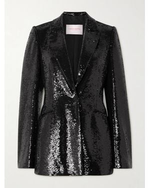 Carolina Herrera Sequined Tulle Blazer - Black