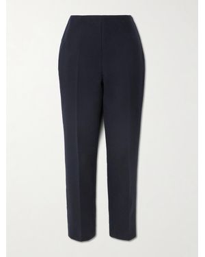 Loro Piana Ralph Pleated Cashmere Straight-Leg Trousers - Blue