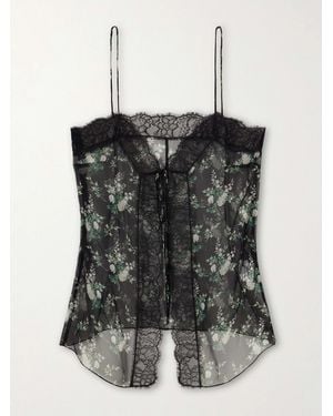 Dolce & Gabbana Silk And Cotton-Blend Top - Black