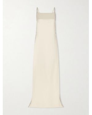 Twp It Had To Be You Crystal-Embellished Satin Gown - White
