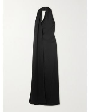 Loewe Satin Long Dress - Black