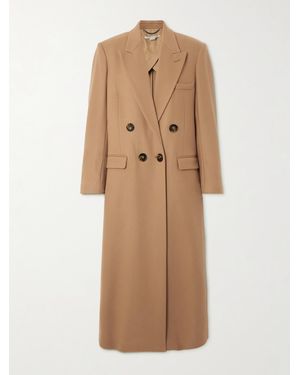 Stella McCartney Doppelreihiger Oversized-Mantel Aus Wolle - Natur