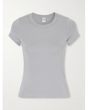 Flore Flore Car Baby Tee Ribbed Organic Cotton-Jersey T-Shirt - Grey