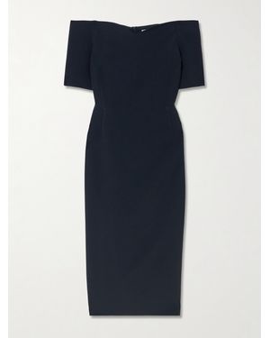 Violante Nessi Lucretia Off-The-Shoulder Cady Gown - Blue