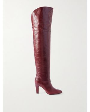 Chloé Eve Leather Over-The-Knee Boots - Red