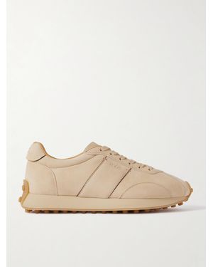 Tod's Sportivo Active Sneakers Aus Veloursleder Mit Lederbesätzen - Natur
