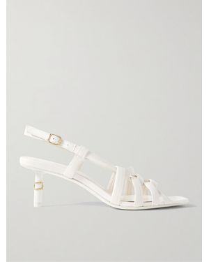 Chloé Marcie Cutout Leather Slingback Sandals - Natural
