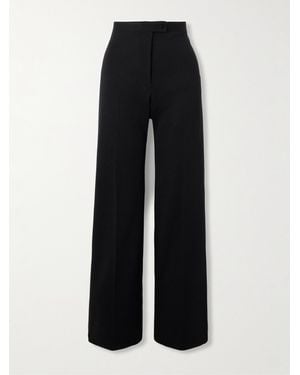 Giuliva Heritage The Laura Wool-Blend Wide-Leg Trousers - Black