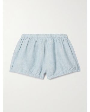 Suzie Kondi Hera Bloomers Shorts Aus Leinen-Chambray - Blau