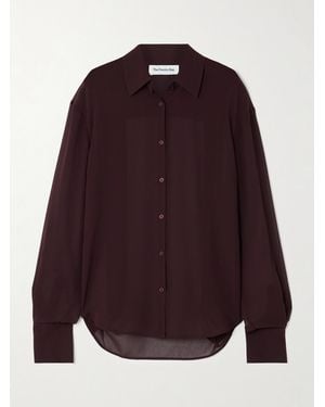 Frankie Shop Peri Oversized-Hemd Aus Georgette - Lila