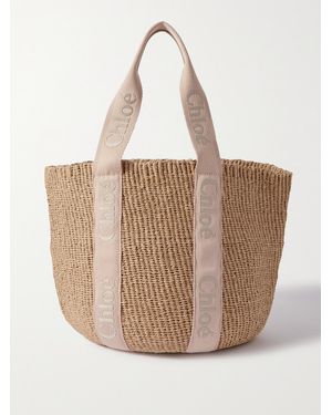 Chloé Chloe X Mifuko Woody Large Raffia Tote in Natural | Lyst
