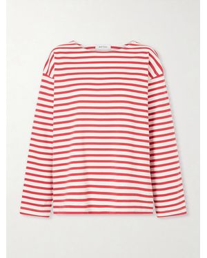 Matteau Breton Striped Cotton-Jersey T-Shirt - Red