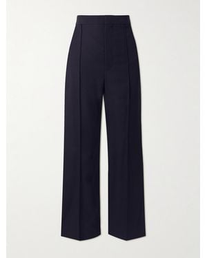 Carven Wool Flared Trousers - Blue