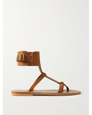 K. Jacques Net Sustain Caravelle Leather Sandals - Brown