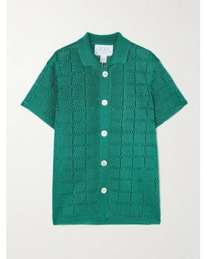 Calle Del Mar Crocheted Shirt - Green