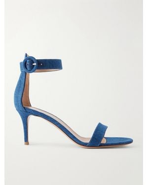 Gianvito Rossi Portofino 70 Denim Sandals - Blue